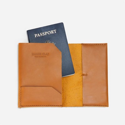 Addis Rust Brown Leather Passport Wallet