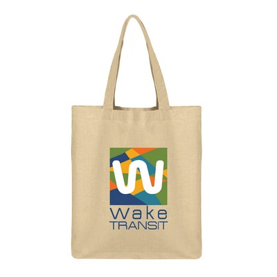 6 Oz. Cotton Sheeting Large Natural Tote Bag with Gusset