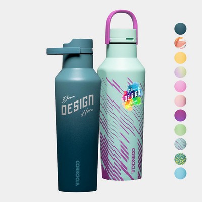 20 oz Corkcicle® Stainless Steel Triple Insulated Wide Mouth Colorblock Sport Canteen