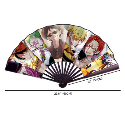 13" Full Color Imprint Bamboo Fan