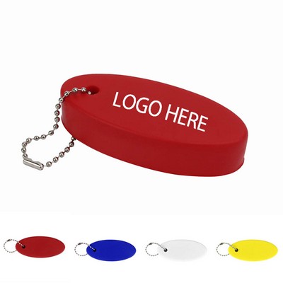 Oval PU Floater Key Tag