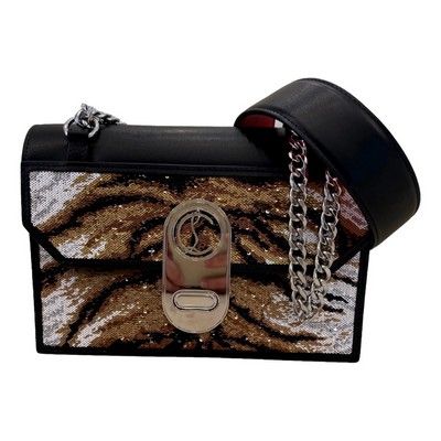 Christian Louboutin Elisa Paillettes Sequin Bengal Calf Bag
