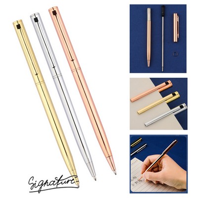 Metal Retractable Ballpoint Pens with 1.0mm Black Ink