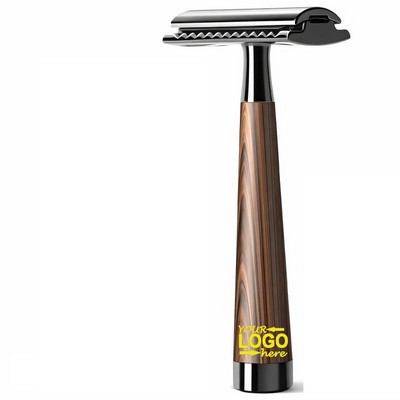 Premium Gold & Wooden Handle Razor