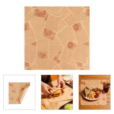 11.8" Greaseproof Deli Wax Paper Sandwich Wrapping