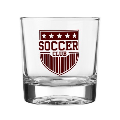 11 oz. Soccer Bottomed Whiskey Glass (1 Color Imprint)