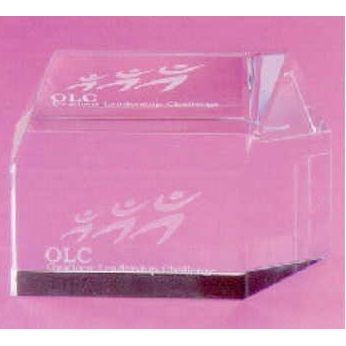 Real Estate Optical Crystal House Paperweight