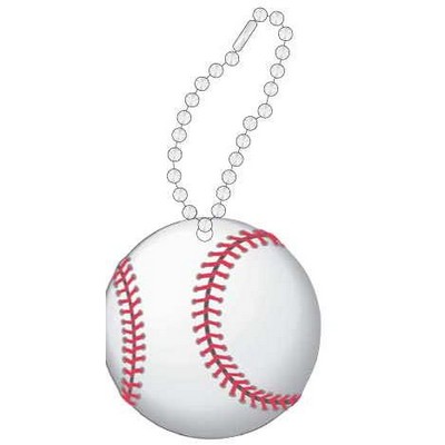 Baseball Promotional Key Chain w/ Black Back (6 Square Inch)