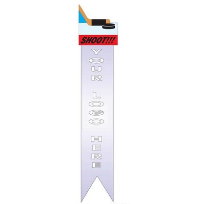 Hockey Puck & Stick Bookmark w/ Black Back