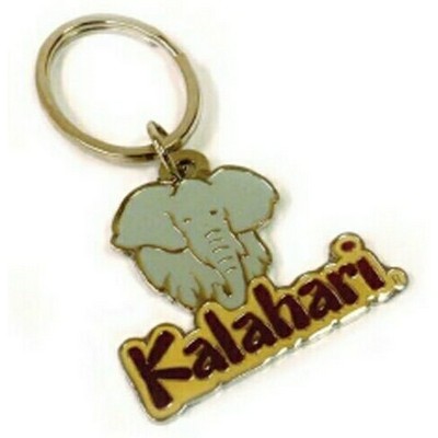 Die Struck Enameled Custom Steel Key Tag (2" Long)