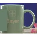 11 Oz. Green C Handle Ceramic Mug