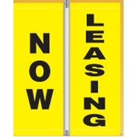 16 Oz. Nylon Pole Banner Set - Now Leasing (3'x8')