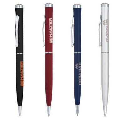 Epoxy Silver Trim Ballpoint Pen