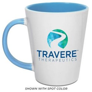 12 Oz. Two Tone Latté Mug w/Spot Imprint
