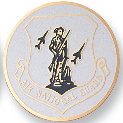 2" Air National Guard Etched Enameled Medallion Insert Disc