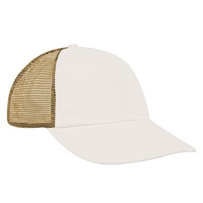 Contrast Mesh Back Brushed Front Snapback Dad Cap