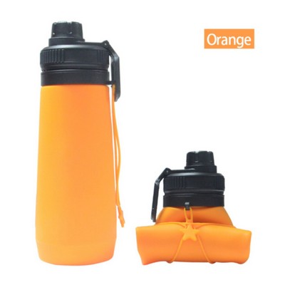Foldable Silicone Water Bottle, 23 Oz.