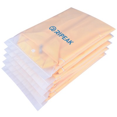 17.8 x 23.7" Matte Frosted Resealable Plastic Bags Zip-Lock Seal Storage Pouch