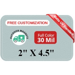 Magnet - 2x4.5 Round Corners - 30 Mil - Outdoor Safe
