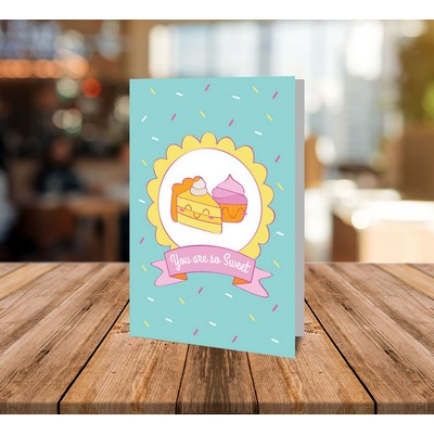Folded Compliment Cards - 7" x 5" (Folds to 3.5" x 5")