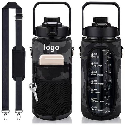 Leakproof Large Sports Water Bottle with Sleeve