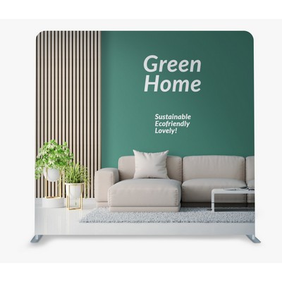 10' - 114''wx89''h Straight Fabric Display Wall Kit - Double Side Imprint