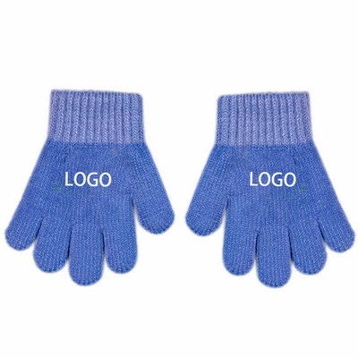 Kids Knit Gloves Multi-Color