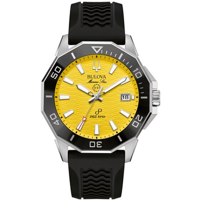Bulova Watches Men's Marine Star Series C Silicone Strap Watch Yellow Dial