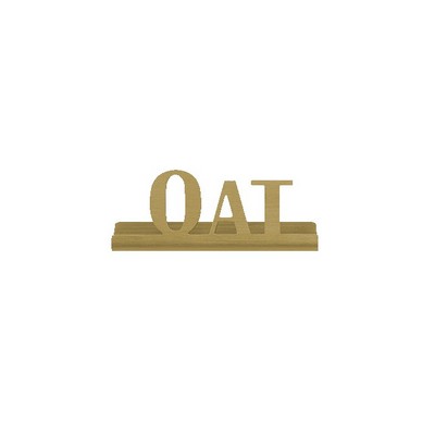 Laser Cut Vintage Gold Table Sign (Oats)