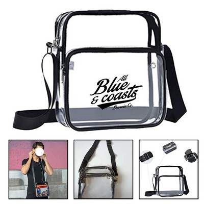 Water-resistant Clear Crossbody Bag