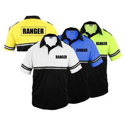 Two Tone Ranger Bike Patrol Shirts With Zipper Pocket With Id Front & Back