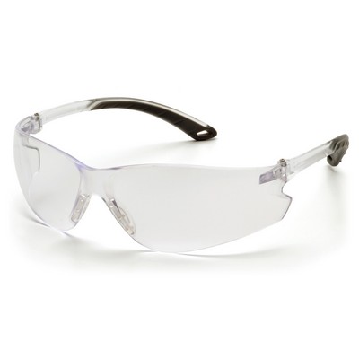 Itek Safety Glasses, Clear Frame with Clear Lens