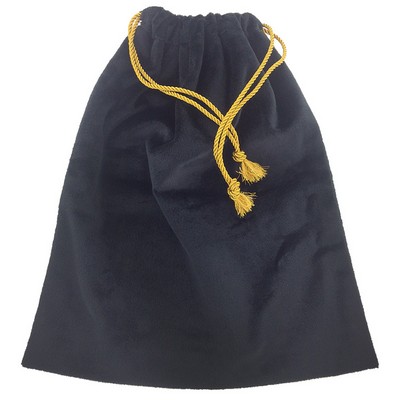 Black Velvet Drawstring Bag (7 1/2" x 10 1/2")