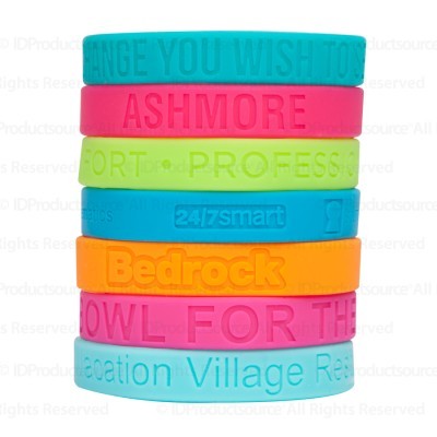 1/2" Rush Debossed Silicone Wristband