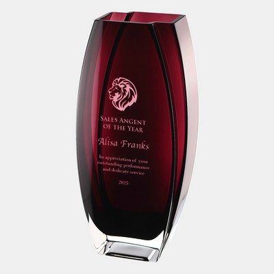 Burgundy Precision Vase