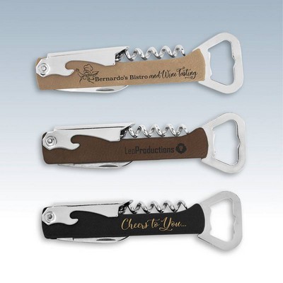 Leatherette Wine Bottle Opener