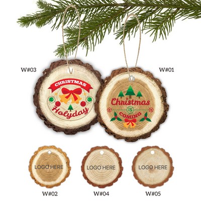 2" Full Color Christmas Ornament - Trunk w/Hemp Rope