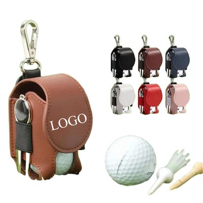 Leather Golf Ball Bag