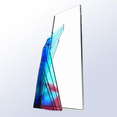 Azure Geode Art Glass Award, 8 3/4"H