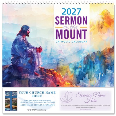 Sermon on the Mount 2027 Catholic Wall Calendar - Spiral Bound (English)
