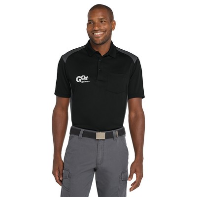 CornerStone® Select Snag-Proof Two Way Colorblock Pocket Embroidered Polo