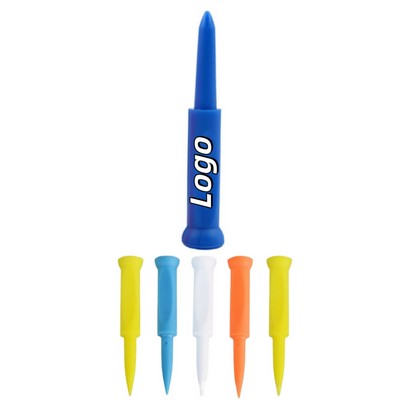Plastic Step Down Golf Tee Mixed Color Golf Accessory