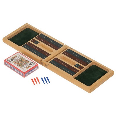 Classic Wooden Cribbage Game Gift Set - 7.25" Length