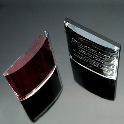 Blue 3-D Curvature Sculpture (7"x5"x1 1/4")