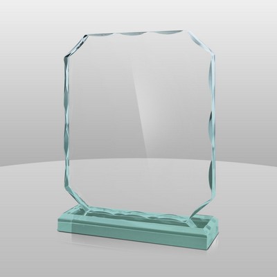 Vertical Mount Jade Green Glacial Ice Award II (8"x6"x2")