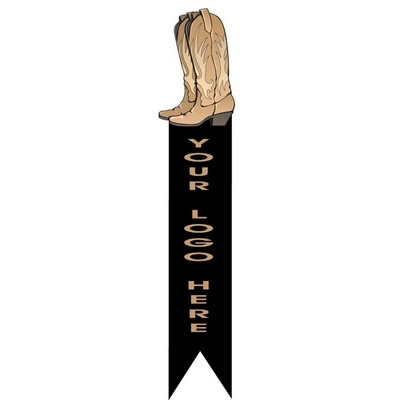 Cowboy Boots Bookmark w/ Black Back