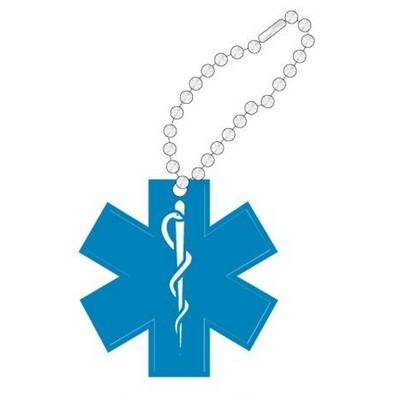 Caduceus Cross Promotional Key Chain w/ Black Back (12 Square Inch)