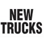 16 Oz. Reinforced Vinyl 2 Sided Message Stack Flag - New Trucks (3'x8')