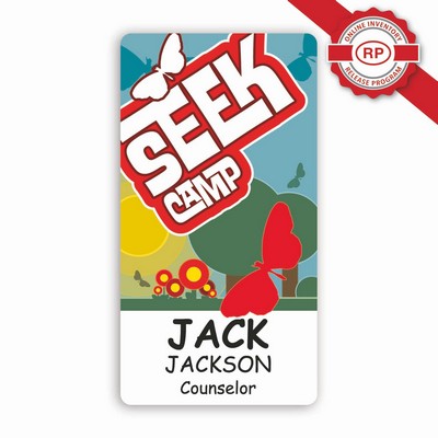Laminated Name Badge Full Color (2.25"x4.25") Rectangle