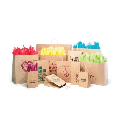 Short Run Natural Kraft Paper Shopping Bag (12"x5"x10")